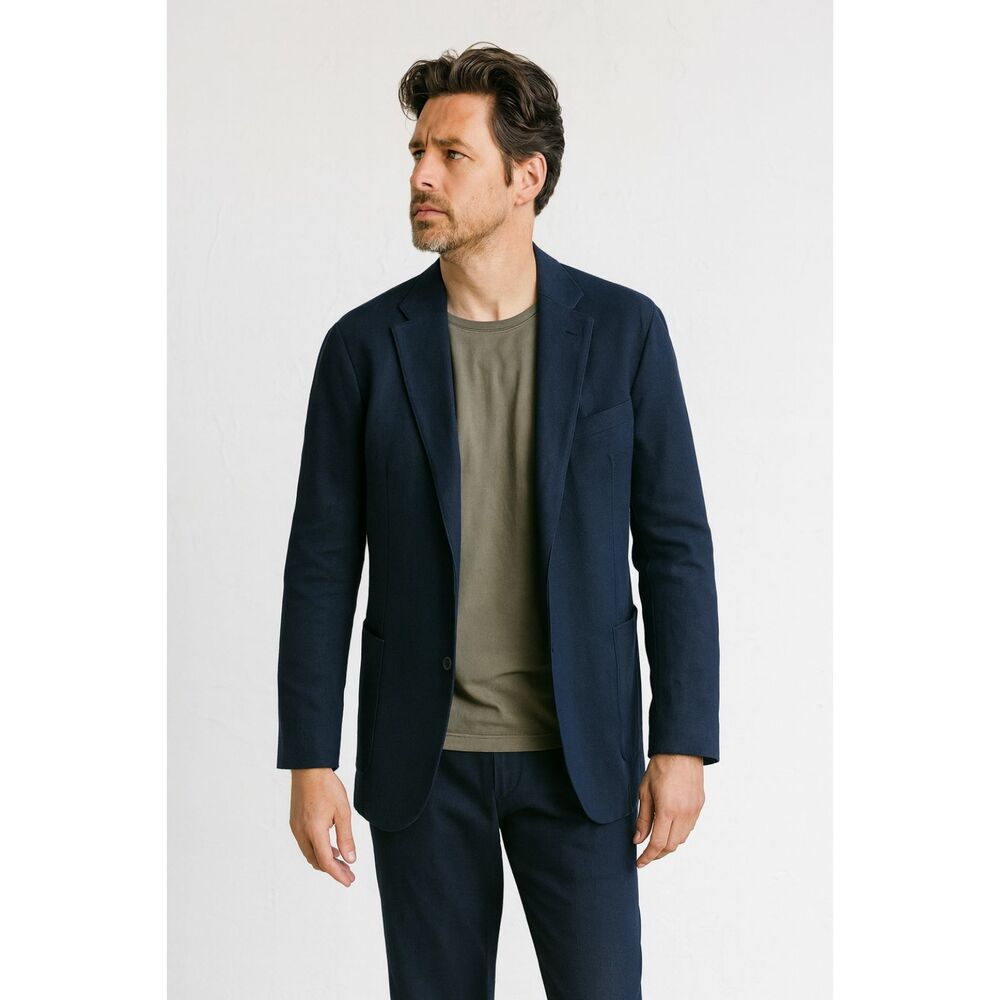 NWT  Todd Snyder New York Blue Knit Sportcoat Jacket Blazer  Mens Size 46L